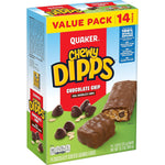 Quaker Chewy Dipps Granola Bars Chocolate Chip, 14 Count, 1.09 oz Each