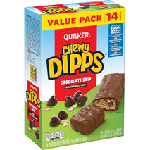Quaker Chewy Dipps Granola Bars Chocolate Chip, 14 Count, 1.09 oz Each