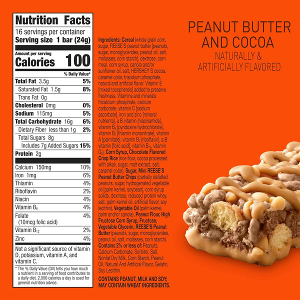 REESE'S Puffs Cereal Bars Value Pack 16 Ct 13.6 oz