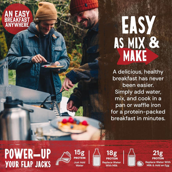 Kodiak Cakes protein pancake power cakes in buttermilk flavor, 20 oz, pack of 6 non-gmo baking mixes for flapjacks and waffles