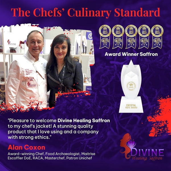 Divine Saffron Threads - Pure Red Saffron from Afghanistan - 1g - Award Winning for Cooking & Wellness