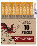 Righteous Felon Variety Meat Sticks, 100% Grass Fed Beef, Turkey & Pork, 10 Count