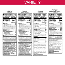 Kellogg's Cheez-It, Pringles & Rice Krispies Treats Snacks Mega Variety Pack, 30.1oz Box, 30 Count, Assorted Flavors