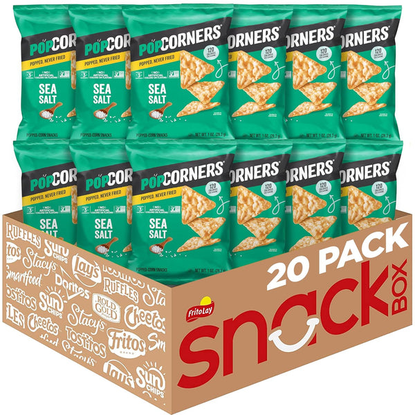 PopCorners Popped Corn Chips Variety Snack Pack 20 Pack Gluten Free