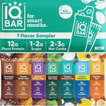 iqbar brain and body plant protein bars 7 bar sampler keto vegan low carb gluten free dairy free