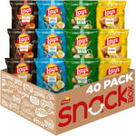 Lay's Potato Chips 4 Flavor Variety Pack 40 Single Serve Bags