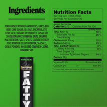 Grass Fed Beef and Pork Meat Sticks, 12g Protein, Teriyaki, 2 oz, Pack of 20