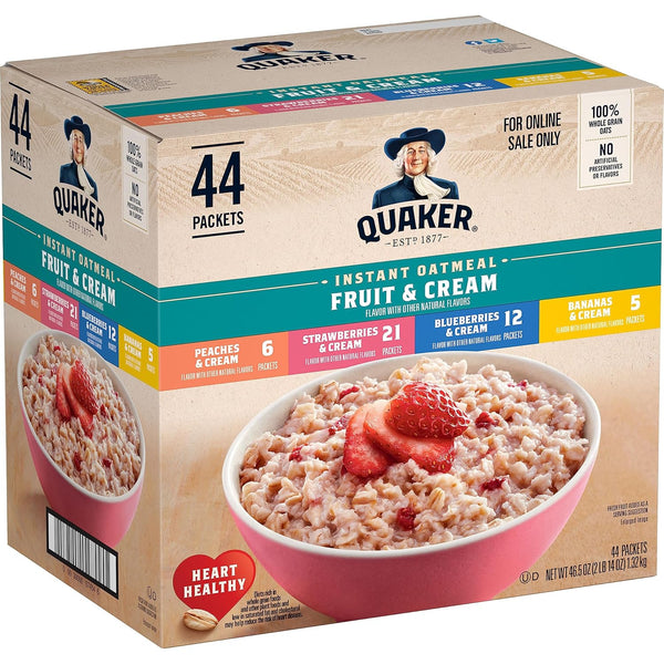 Quaker Instant Oatmeal, Original, Individual Packets, 0.98 Ounce , 48 Count (Pack of 1 )