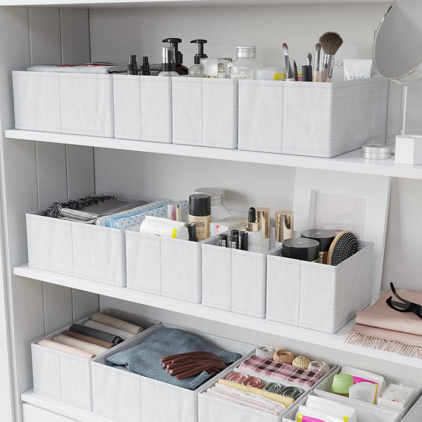 12-piece drawer organizer set for nursery, bedroom, and closet storage