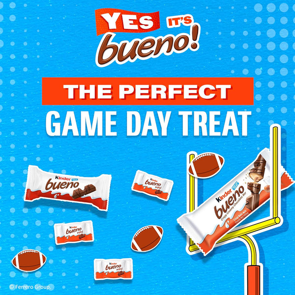 kinder bueno milk chocolate bars with hazelnut cream bulk 20 pack