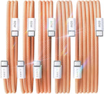 Lisen 5-pack usb c to c cable, 60w fast charging, 10ft for iphone 17, ipad, galaxy s25/s24
