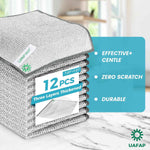 12 PCS Non Scratch Wire Dishcloth, Cleans Fast Without Scratching, Stands Up to Stuck-on Grime, Multi-Surface Safe, Wire Dishwashing Rag Cleaning Power for Everyday Jobs 7.87“ x 7.87”