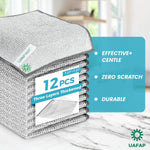 12 PCS Non Scratch Wire Dishcloth, Cleans Fast Without Scratching, Stands Up to Stuck-on Grime, Multi-Surface Safe, Wire Dishwashing Rag Cleaning Power for Everyday Jobs 7.87“ x 7.87”