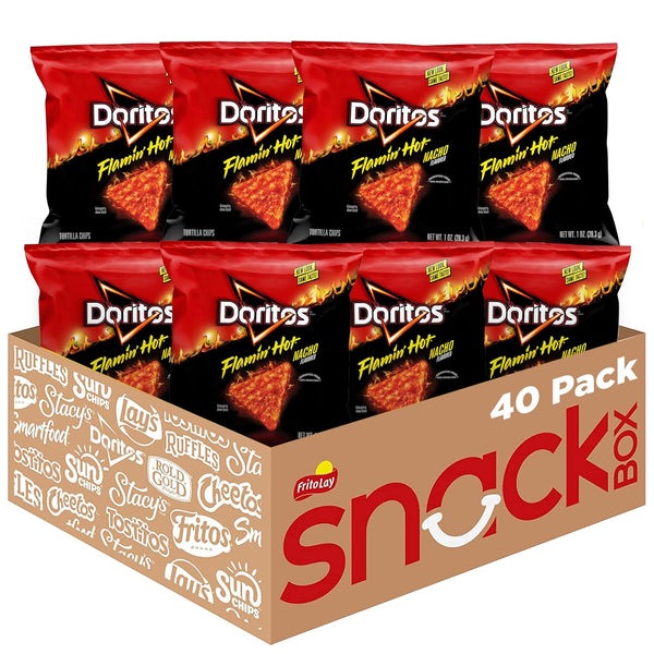 Doritos Flavored Tortilla Chips Variety Pack with 40 Bags in Different Flavors