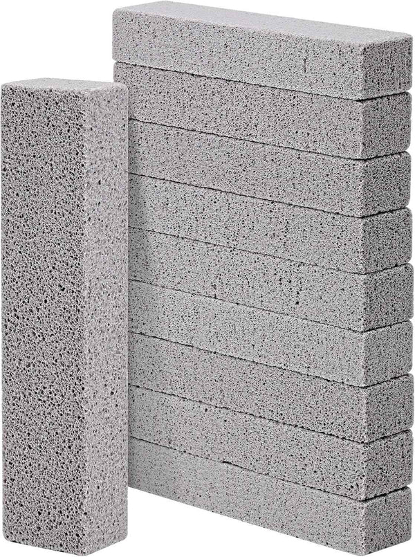 HongWay 10 Pack Pumice Stone for Cleaning, Heavy Duty Strong Pumice Cleaning Bar for Bathtubs, Kitchen Sink, Grill, Household