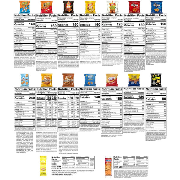 Frito-Lay Ultimate Classic Snacks Package, Variety Assortment of Chips, Cookies, Crackers, and Nuts