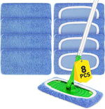 14Pcs Reusable Microfiber Mop Pads Compatible with Sweeper Mops,Dry Sweeping Cloths & Wet Mopping Pads Refills,Washable Mop Pads for Floor Cleaning
