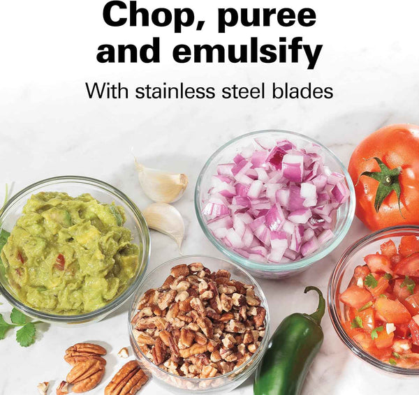 Hamilton Beach 3-Cup Electric Vegetable Chopper & Mini Food Processor, 350 Watts, Stainless Steel