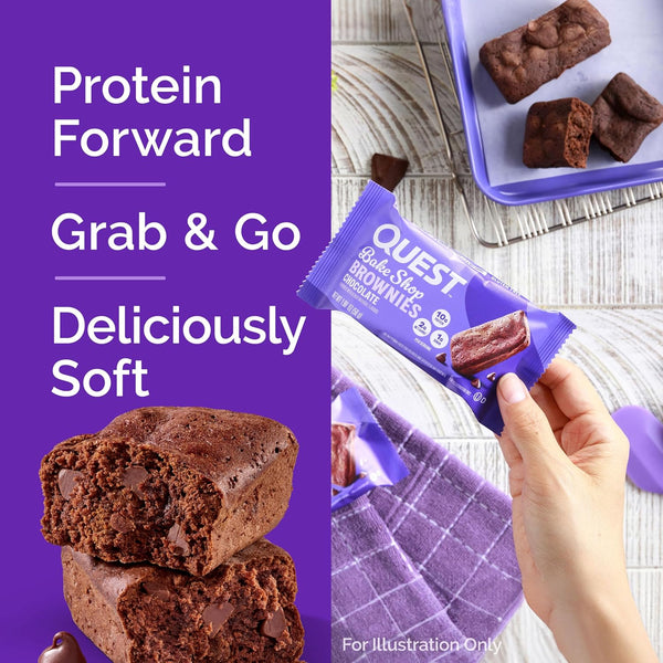 Quest Nutrition Bake Shop Chocolate Brownies 10g Protein 10 Count