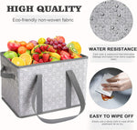 WISELIFE Reusable Grocery Bags [3 Pack],Large Grocery Tote Bag Water Resistant Shopping Bags Foldable Grocery Bag for Clothes,Shoes and Picnic