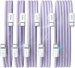 Lisen 5-pack usb c to c cable, 60w fast charging, 10ft for iphone 17, ipad, galaxy s25/s24