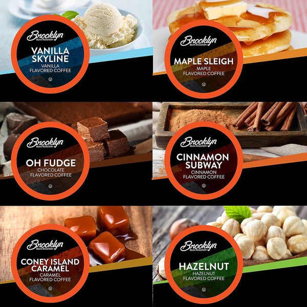 Brooklyn Beans Flavored Coffee Pods Assorted Variety Pack