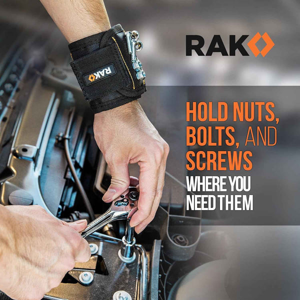 RAK Magnetic Wristband Gifts for Men - Premium Tool Belt for Holding Screws Nails with Powerful Magnets, Cool Gadgets Stocking Stuffers for Men, Holiday for Dad, Husband, Grandpa, Him