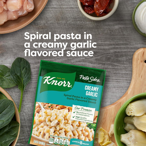 Knorr Creamy Garlic Pasta Sides - Quick and Delicious 4.4oz Side Dish