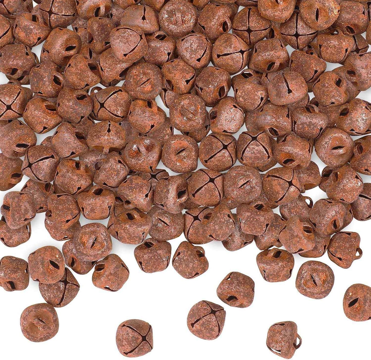 Augshy 120 Pieces Multicolour Jingle Bells, 2/5 Inch Craft Bell Bulk for Christmas Home and Pet Decorations Xmas Decor Party Favors Supplies