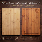 Carbonized Bamboo 3-Piece Cutting Board Set for Kitchen
