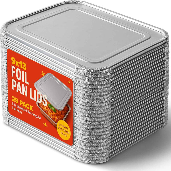 Stock Your Home Aluminum Pans 9x13 Disposable Foil Pans (30 Pack) - Half Size Steam Table Deep Trays - Tin Foil Pans Great for Cooking, Heating, Storing, Prepping Food