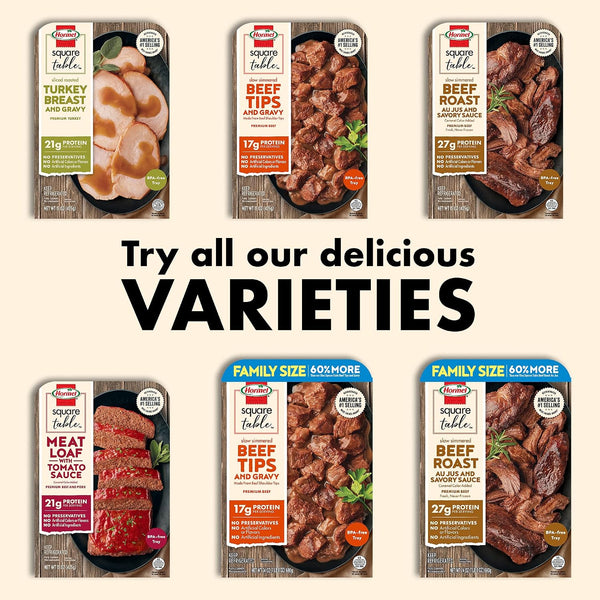 Hormel Square Table Slow Simmered Beef Tips & Gravy Refrigerated Entree, 15 Oz.