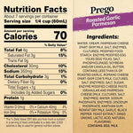 Prego Alfredo Sauce with Roasted Garlic and Parmesan, 14.5 oz Jar