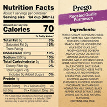 Prego Alfredo Sauce with Roasted Garlic and Parmesan, 14.5 oz Jar