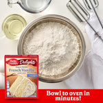 Betty Crocker Delights Super Moist French Vanilla Cake Mix, 13.25 oz, America's #1 Cake Mix brand