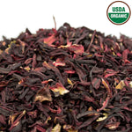 100% Certified Organic Hibiscus Flowers Herbal Tea, 1LB, Caffeine Free, Bulk Resealable Bag