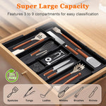Large Utensil Drawer Organizer Expandable Silverware Organizer for Kitchen Drawer Adjustable Cooking Utensil Holder