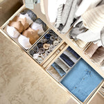 12-piece foldable drawer organizer set for home storage