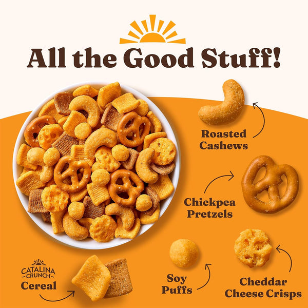Catalina Crunch Protein Snack Mix with Cheese Crisps, 10g Protein, 2g Sugar, Gluten Free, Cheddar, 5.25 Ounce Bag