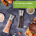 Soeos Himalayan Pink Salt Coarse Grain Kosher Salt Refill with Whole Black Peppercorns Non-GMO Verified Spice Seasoning Set