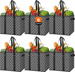 WISELIFE Reusable Grocery Bags [3 Pack],Large Grocery Tote Bag Water Resistant Shopping Bags Foldable Grocery Bag for Clothes,Shoes and Picnic