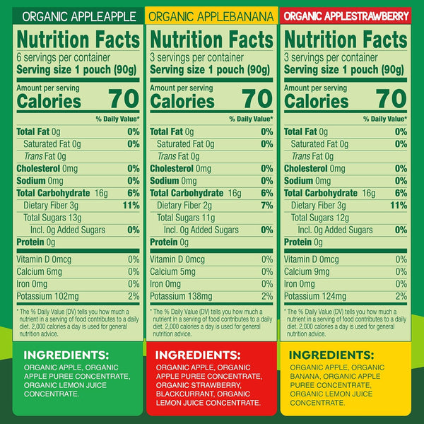 GoGo squeeZ Organic Applesauce and Fruit Puree Variety Pack