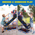 joyin arcade basketball game set with 4 balls and hoop for kids 3 to 12 years old