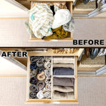 12-piece foldable drawer organizer set for home storage
