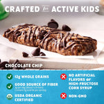Soft-baked energy snack bars with 12g whole grains and USDA organic granola