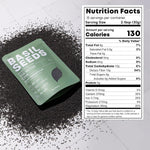 Basilia Basil Seeds for Eating | The Original Loaded Water | 2x More Fiber than Chia | Nutrition-Packed Edible Basil Seeds Superfood for Breakfast, Smoothies & Drinks | Keto Friendly & Gluten Free | 1lb Bag