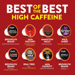 Variety Pack of 40 High Caffeine Coffee Pods for Keurig K Cup Brewers