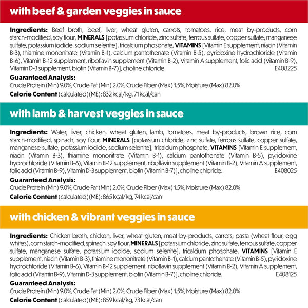 Purina Beneful kitchen creations 30-pack wet dog food variety pack beef chicken lamb 3 oz cans