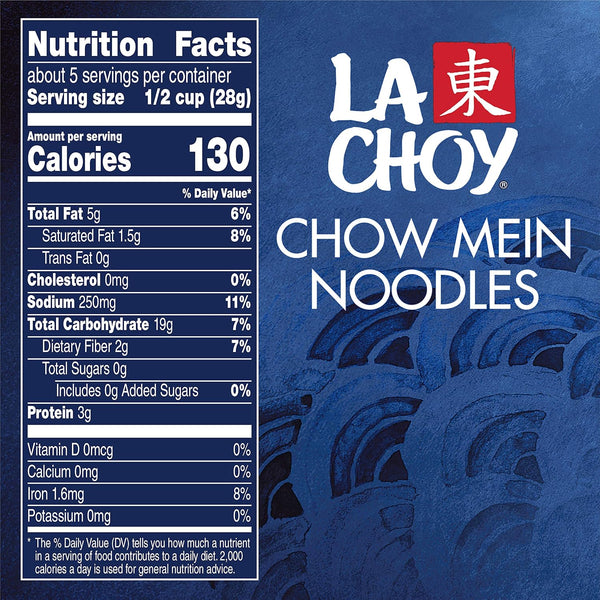 La Choy 5 oz Chow Mein Noodles, Quick-Cooked and Crunchy, Trans Fat-Free, 130 Calories