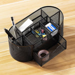 Amazon Basics Mesh Desk Organizer with Pen Holder and Storage